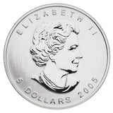2005 Canada $5 Coloured Silver Maple Leaf: Bigleaf Maple - 1oz Fine Silver Coin