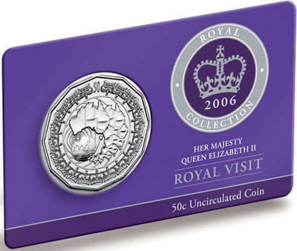 2006 50c Her Majesty Queen Elizabeth II Royal Visit Uncirculated Coin