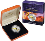 2006 $1 Australian Kangaroo 1oz Silver Gilded Coin