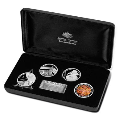 2007 Masterpieces In Silver Australian Art of The Twentieth Century 4 Coin Proof Set