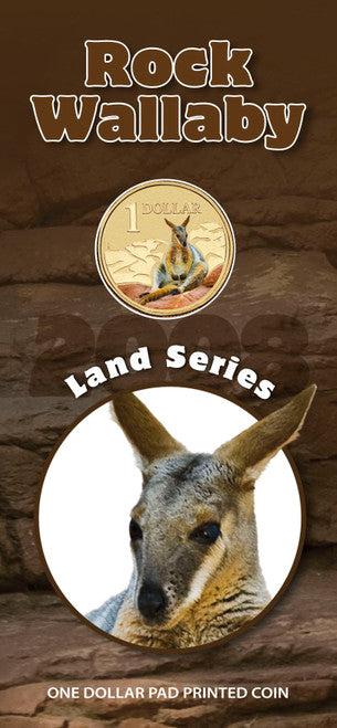 2008 $1 Land Series Rock Wallaby Coloured Uncirculated Coin