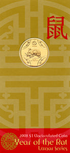 2008 $1 Year of The Rat Uncirculated Coin