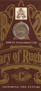 2008 $1 Centenary of Rugby League Uncirculated Coin