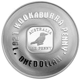 2008 $1 1921 Kookaburra Penny Silver Proof Coin