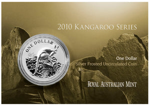 2010 $1 Kangaroo Yellow Footed Rock Wallaby 1oz Silver Coin in Card