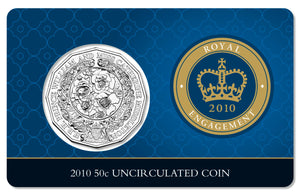 2010 50c Royal Engagement Uncirculated Coin