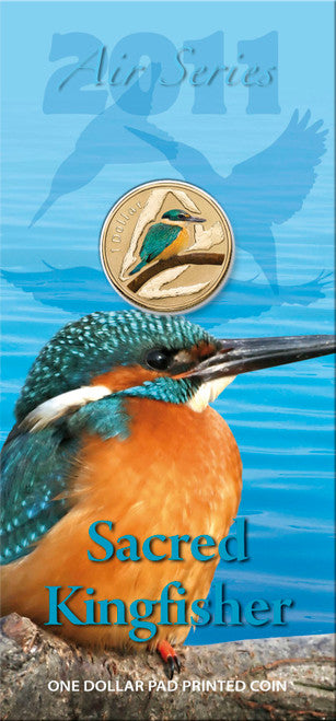 2011 $1 Air Series Sacred Kingfisher Coloured Uncirculated Coin in Card