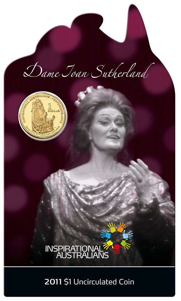 2011 $1 Inspirational Australians Dame Joan Sutherland Uncirculated Coin