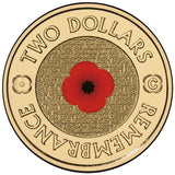 2012 C Mintmark $2 Remembrance Red Poppy PNC