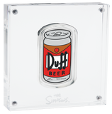 2019 The Simpsons - Duff Beer 1oz Silver Coloured Proof Coin