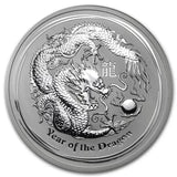 2012 5oz Silver Year of the Dragon Coin