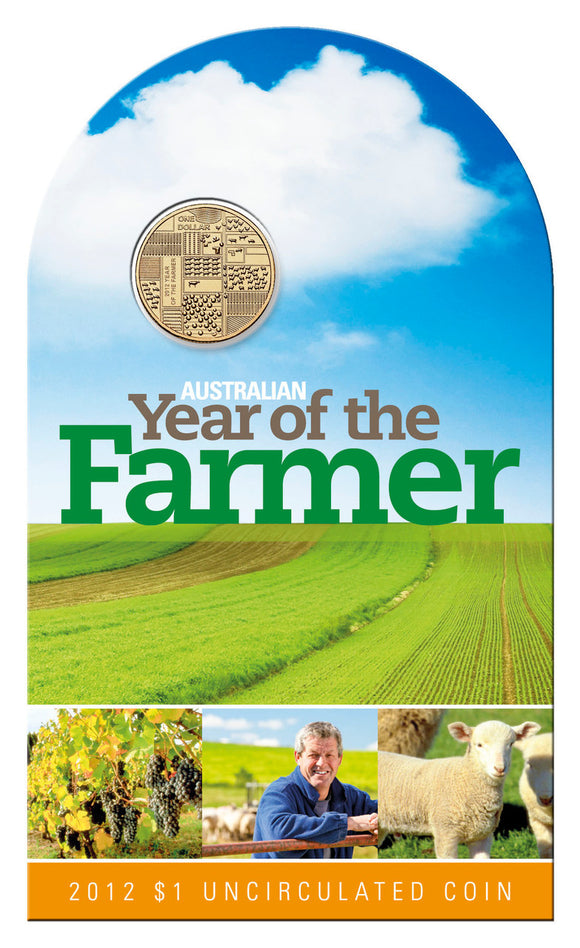 2012 $1 Australian Year of The Farmer Uncirculated Coin