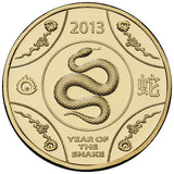 2013 $1 Year of The Snake Uncirculated Coin