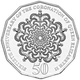 2013 50c Royal Collection 60th Anniversary of The Coronation of Her Majesty Queen Elizabeth II Uncirculated Coin