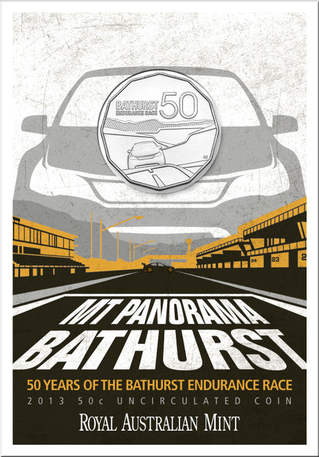 2013 50c Mt Panorama 50 Years of The Bathurst Endurance Race Uncirculated Coin