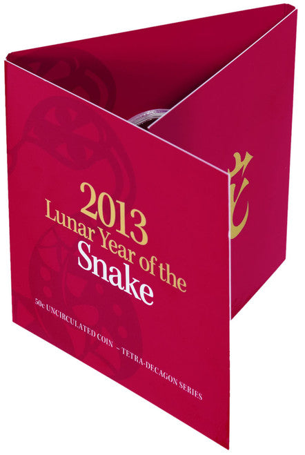 2013 50c Tetra Decagon Year of The Snake Uncirculated Coin