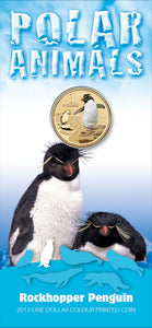 2013 $1 Polar Series Rockhopper Penguin Coloured Uncirculated Coin