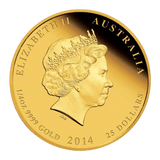 2014 1/4oz Lunar Series II - Year of the Horse Gold Proof Coloured Coin in Capsule