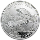 2014 Canada $100 Majestic Bald Eagle 1oz Silver Coin