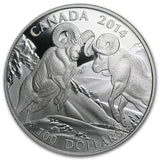 2014 Canada $100 Rocky Mountain Bighorn Sheep 1oz Silver Coin