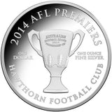 2014 $1 AFL Hawthorn Football Club Premiership 1oz Silver Proof Coin
