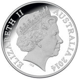 2014 $1 Australian Saltwater Crocodiles Graham 1oz Silver Coloured Proof Coin