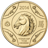 2014 $1 Year of The Horse Uncirculated Coin