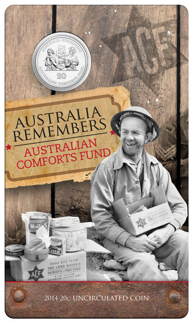 2014 20c Australia Remembers Australian Comfort Funds Uncirculated Coin