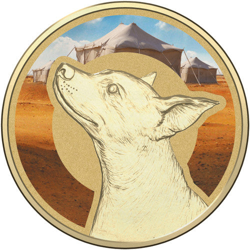 2015 $1 Unlikely Heroes Horrie The Dog Coloured Uncirculated Coin