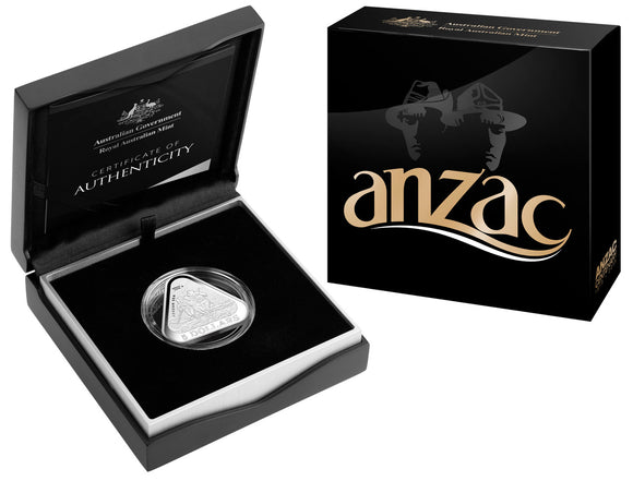 2015 $5 ANZAC Centenary Silver Triangular Proof Coin