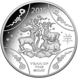 2015 $1 Year of The Goat 1oz Silver Proof Coin