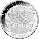2015 $5 Centenary of Gallipoli Landing 1oz Silver Proof Coin