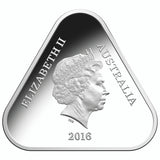2016 $5 Remember The Fallen Silver Coloured Triangle Proof Coin
