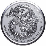 2020 Canada Lucky Dragon 1 oz Pure Silver High Relief Coin