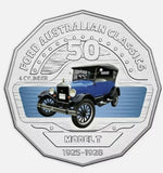 2017 50c Ford Classic - 1926 Tourer Coupe UNC Coin in Card