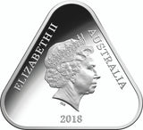 2018 $5 Land Sea Air Silver Coloured Proof Triangular Coin