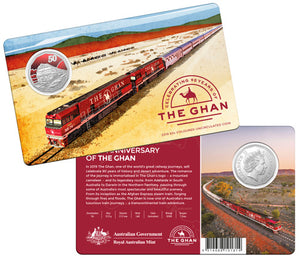 2019 50c The Ghan Celebrating 90 Years Coloured Uncirculated Coin