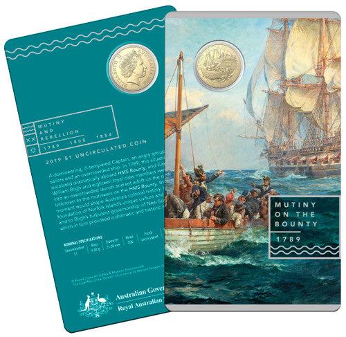 2019 $1 Mutiny and Rebellion Mutiny On The Bounty Uncirculated Coin