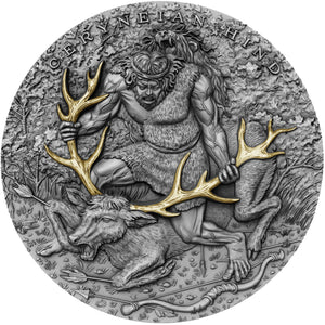 2020 Twelve Labours of Hercules Series - Ceryneian Hind 2oz Silver High Relief Coin