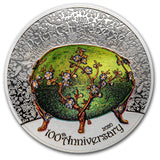 2020 Mongolia 2oz Silver Faberge Egg - Peter Carl's 100th Anniversary