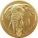 2022 South African Mint Gold Big 5 Elephant 1oz Gold Coin