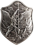 2023 Shield of St. Michael 2oz .999 Antique Silver Stacker