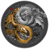 2024 Cameroon Lunar Year of the Dragon 14.14g Silver Ruthenium Black Proof Coin