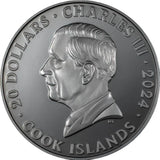 2024 Cook Islands Iron Maiden Eddie Collection 3oz Silver Black Proof Coin
