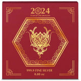 2024 Germania Mint Year of the Dragon BICE 8.88oz Silver Cast Bar
