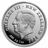 2024 New Zealand Silver Dwelling Taniwha: Cave 1oz Silver Coin