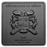 2025 Benin 1oz Silver Animalium: Tiger 1000 Francs CFA
