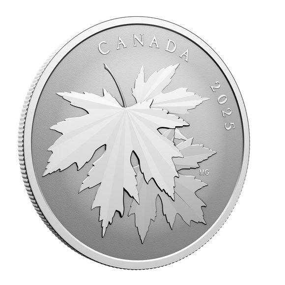 2025 Canada $10 Fine Silver Coin - Gleaming Maple Leaves