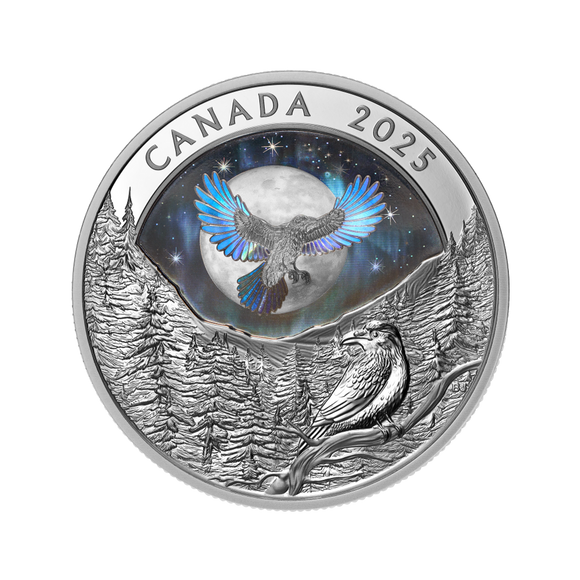 2025 $20 Fine Silver Coin - Moon Sky: Raven
