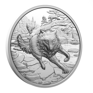 Canada 2025 $20 Ultra-High Relief Fine Silver Coin - Great Hunters: Grey Wolf